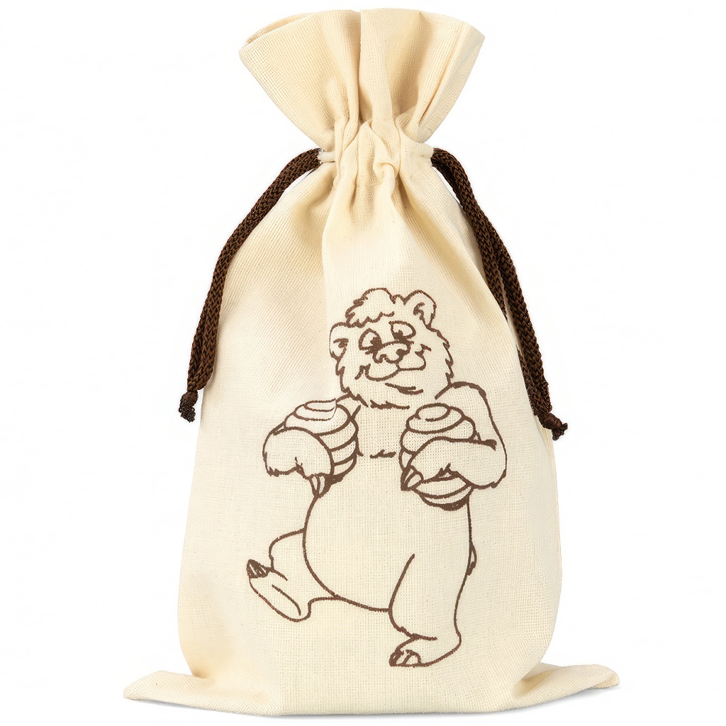 Sachet pour pot de miel ApiSina avec motif ourson