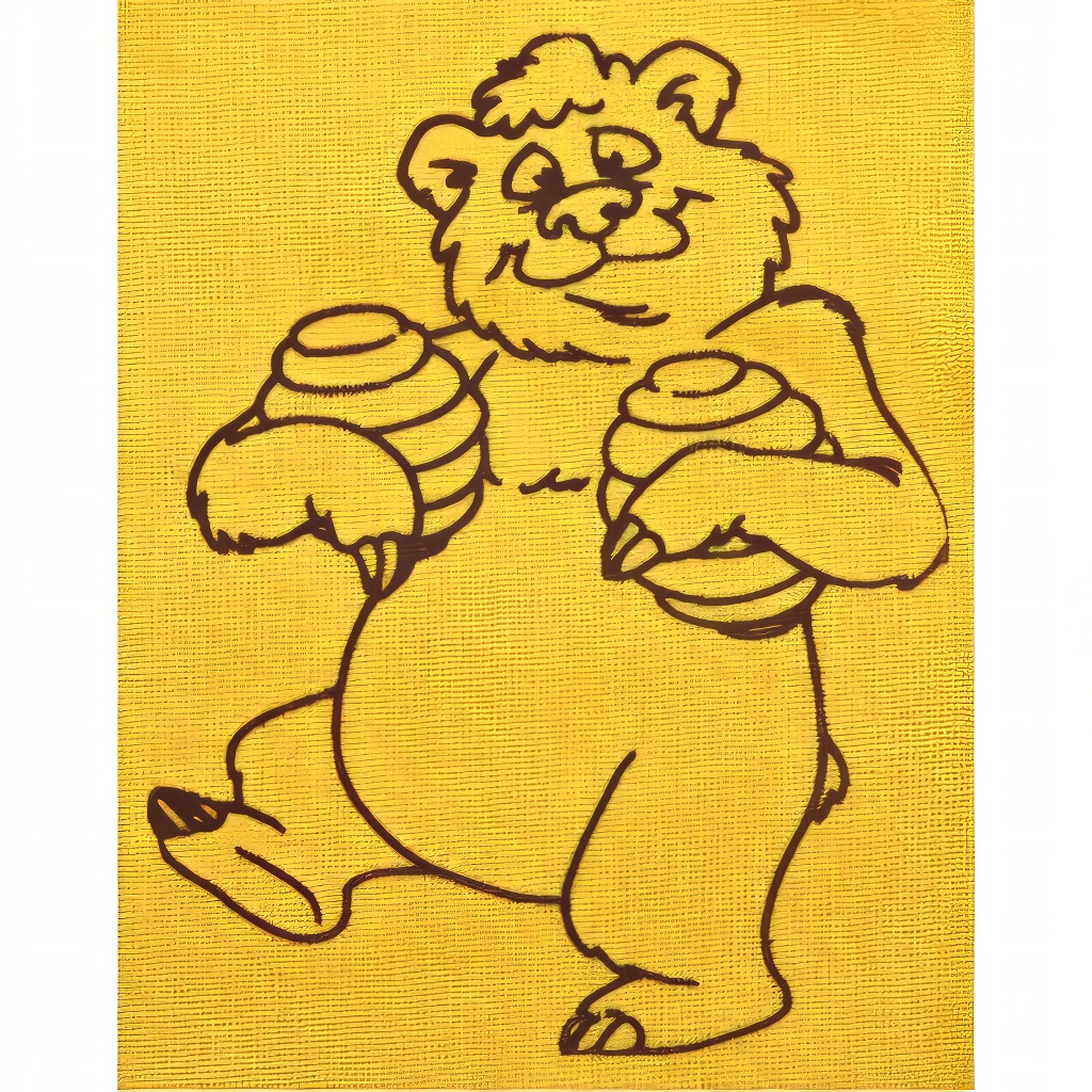 Sachet pour pot de miel ApiSina avec motif ourson