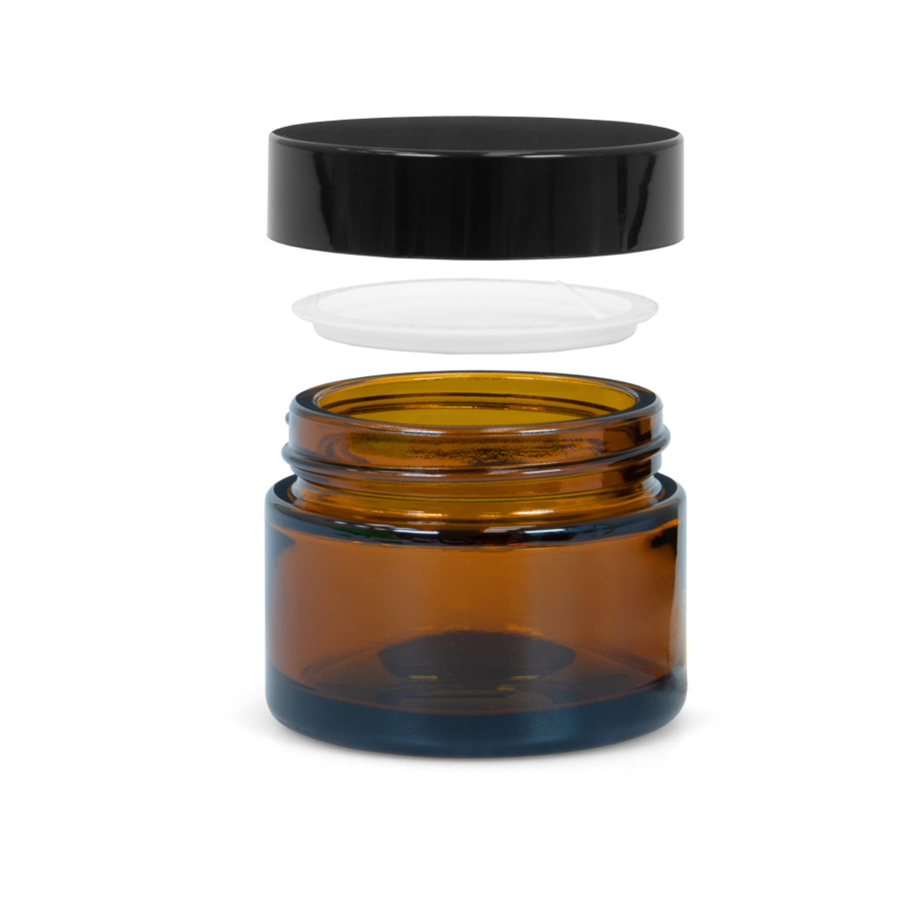 Pot en verre brun 50 ml