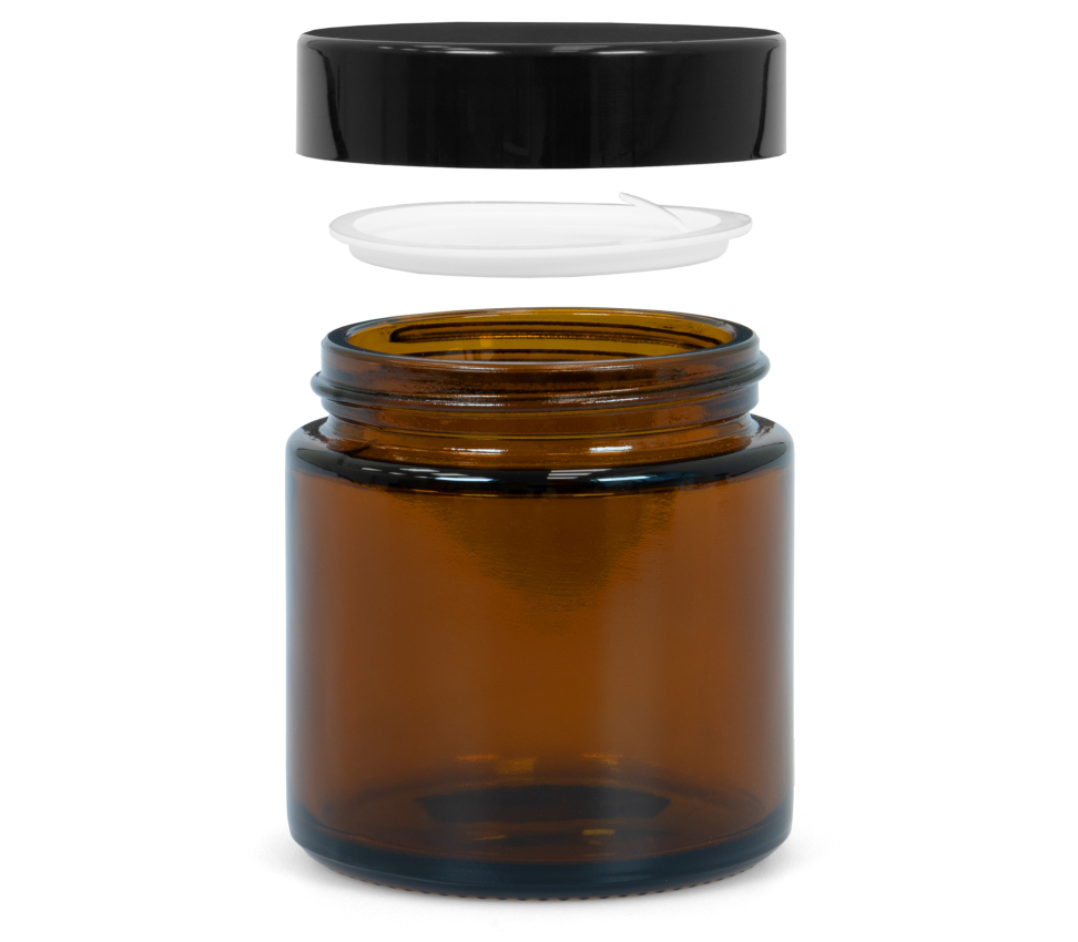 Pot en verre brun 100 ml