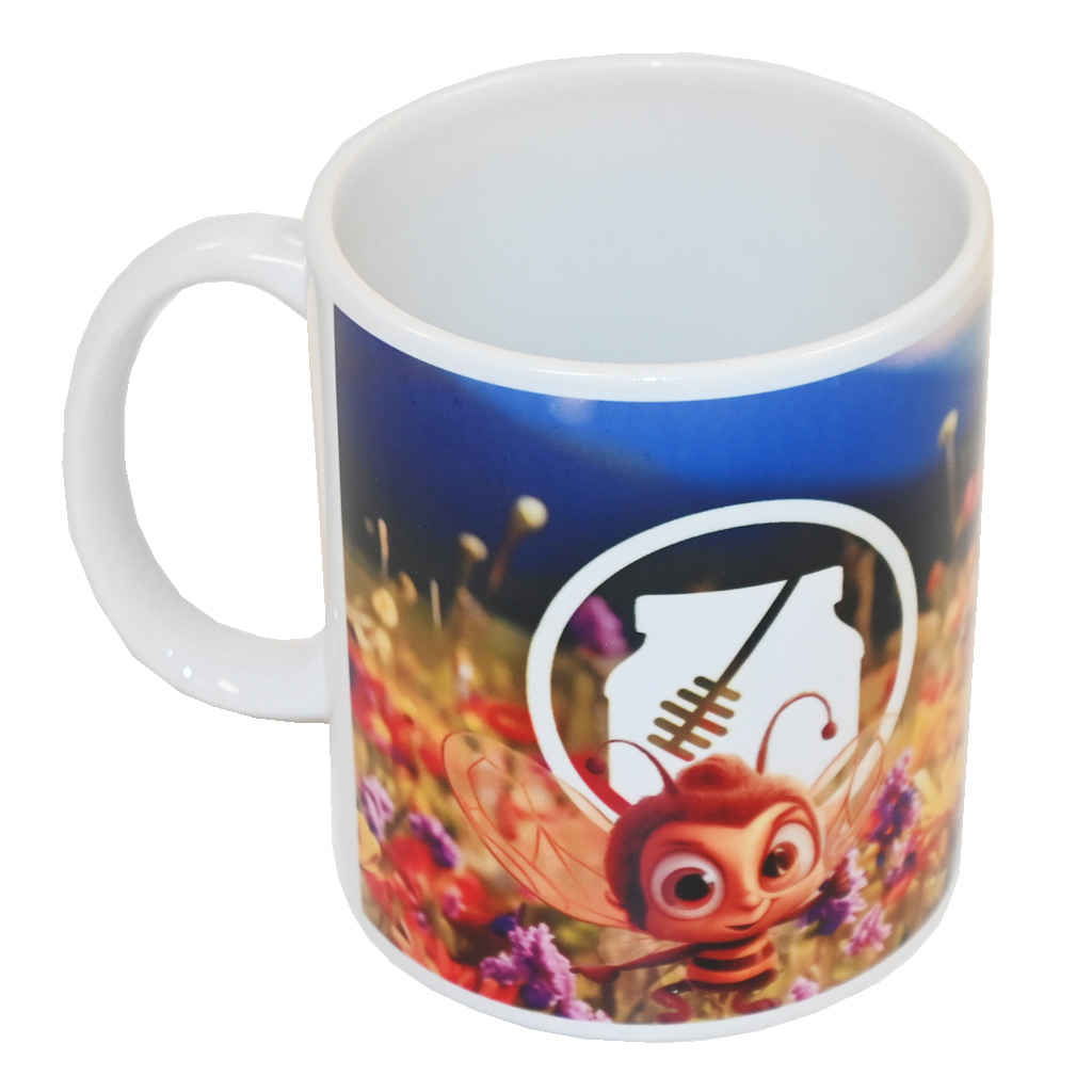 Mug avec motif enfant abeille dans une fleur
