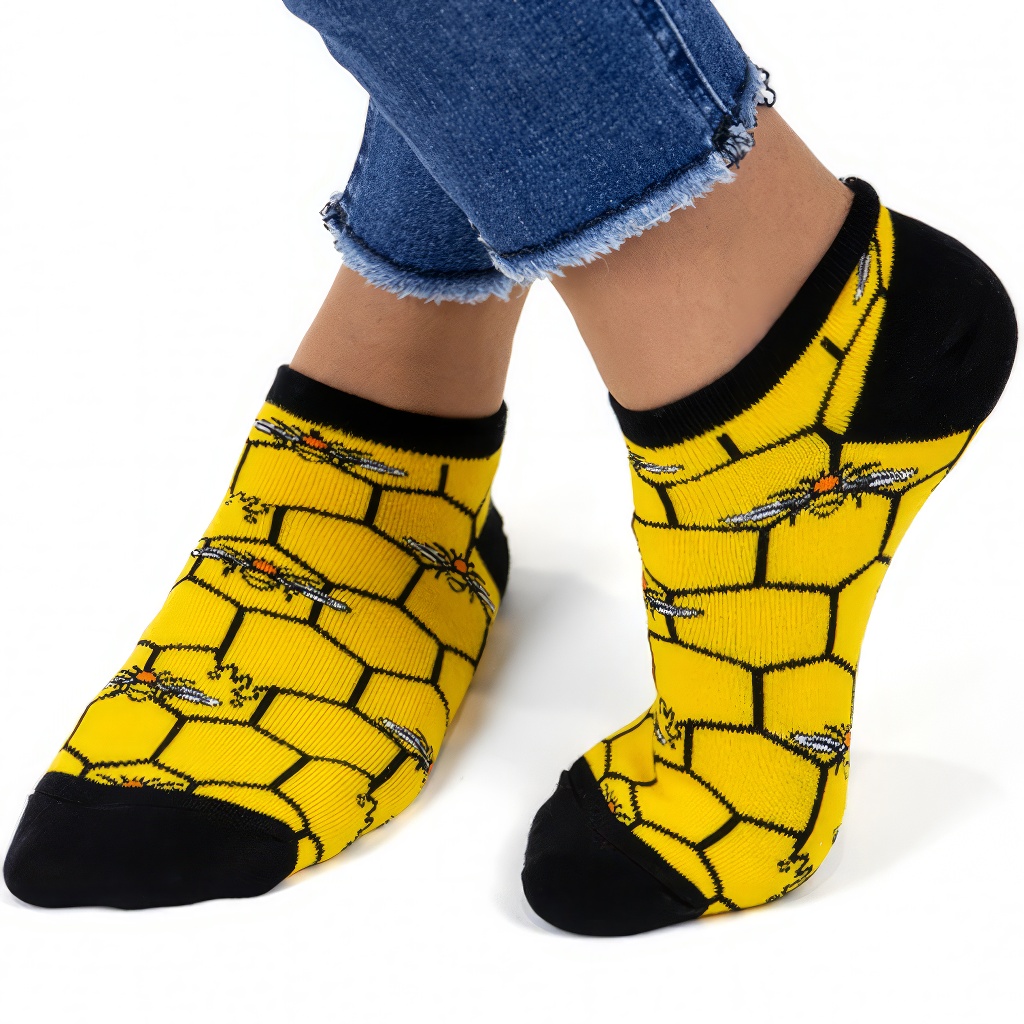 Chaussettes Bieno Design - basses - nid d'abeilles