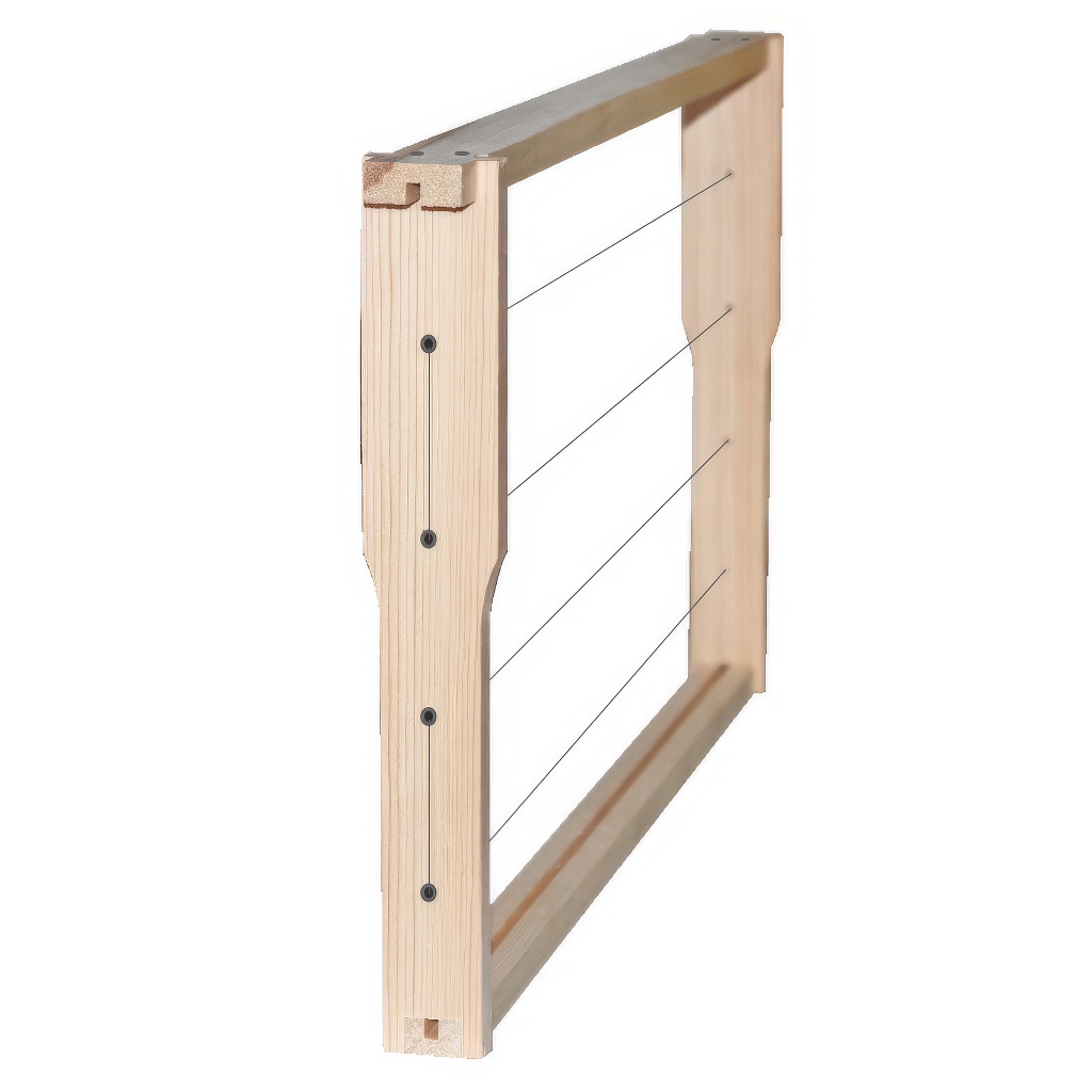 Cadre Langstroth 1/1 - 232 - Hoffman, filé, avec œillets, avec rainure 1 pièce