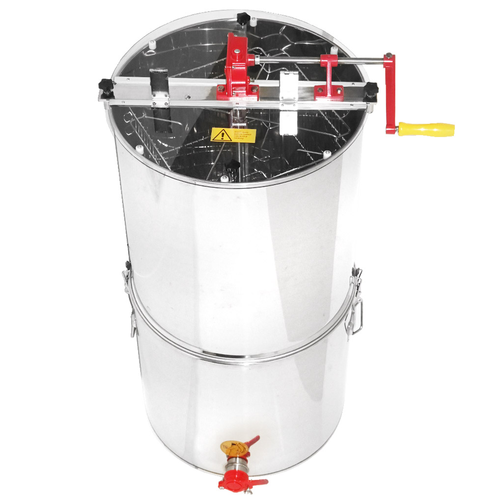 Extracteur de miel avec cuve Mellarius OptiLine 4 cadres manuel P52
