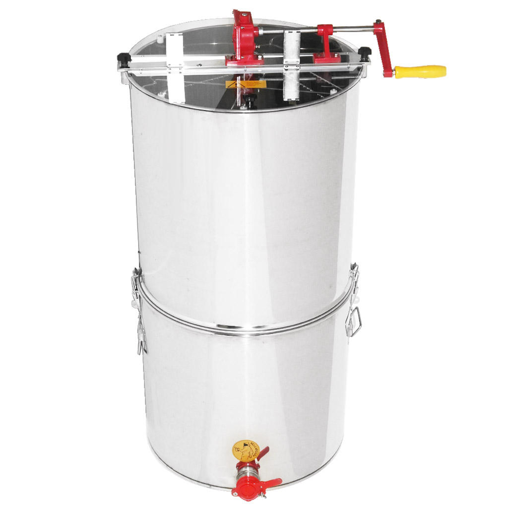 Extracteur de miel avec cuve Mellarius OptiLine 4 cadres manuel P52