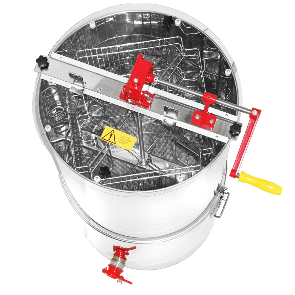 Extracteur de miel avec cuve Mellarius OptiLine 4 cadres manuel P52