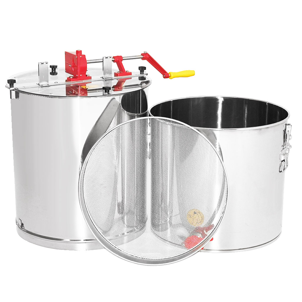 Extracteur de miel avec cuve Mellarius OptiLine 4 cadres manuel P52