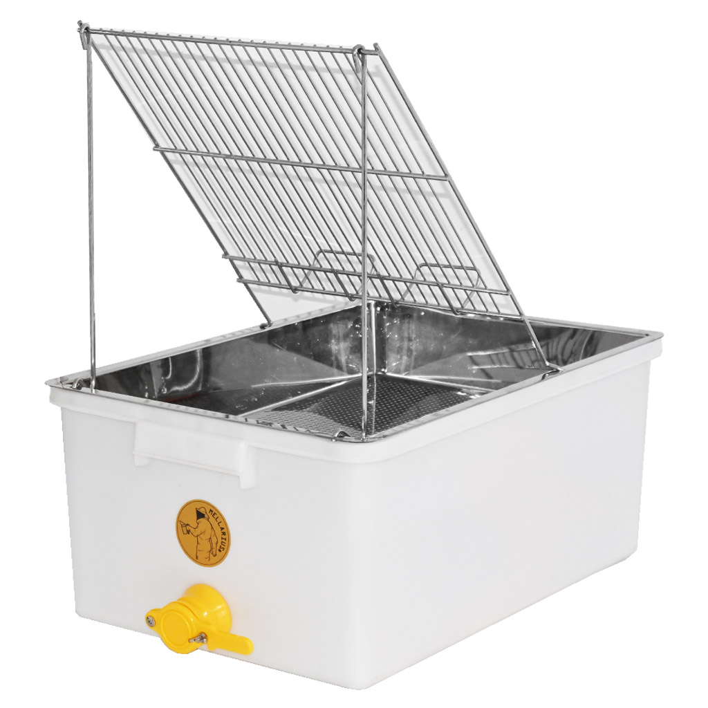 Plateau à désoperculer type E - inox - Mellarius