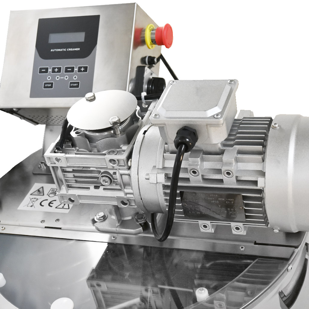 Appareil de crémage avec chauffage Mellarius MaxiLine 230 V capacité 250 kg - automatique
