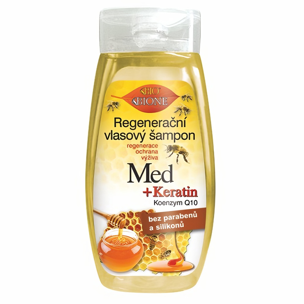 Shampooing régénérant pour cheveux MIEL + KÉRATINE + Q10 260 ml