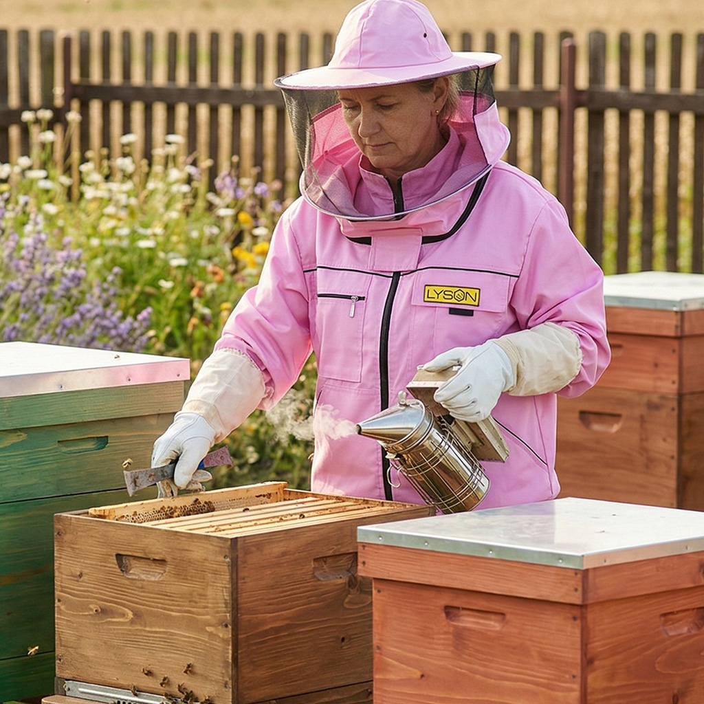 Veste d'apiculture avec chapeau - violette - Lysoň, taille : S-XXL