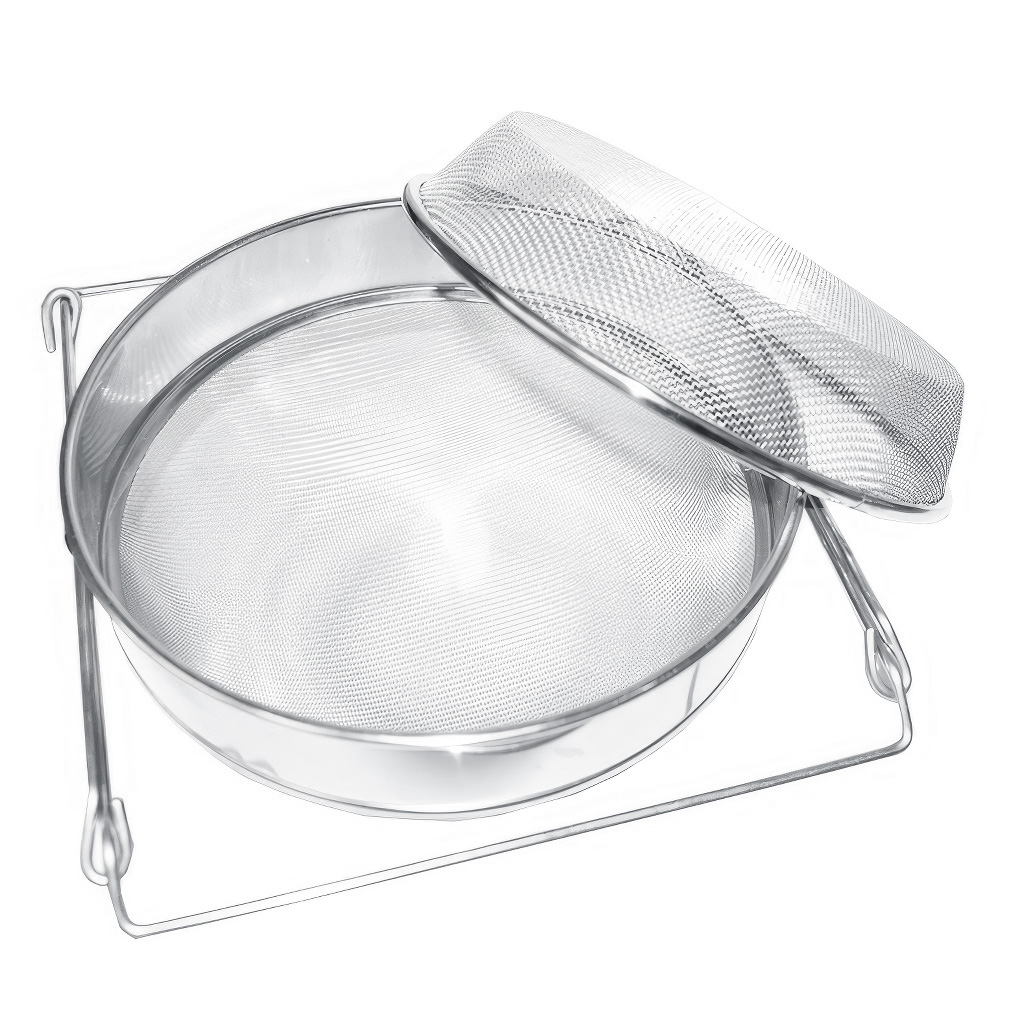 Double passoire (tamis) en acier inoxydable 24 cm avec poignées DE1