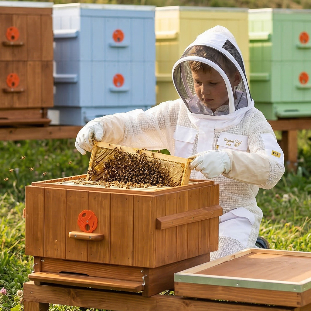 Combinaison d'apiculture pour enfant avec ventilation Elegant Bee taille : S-XXL