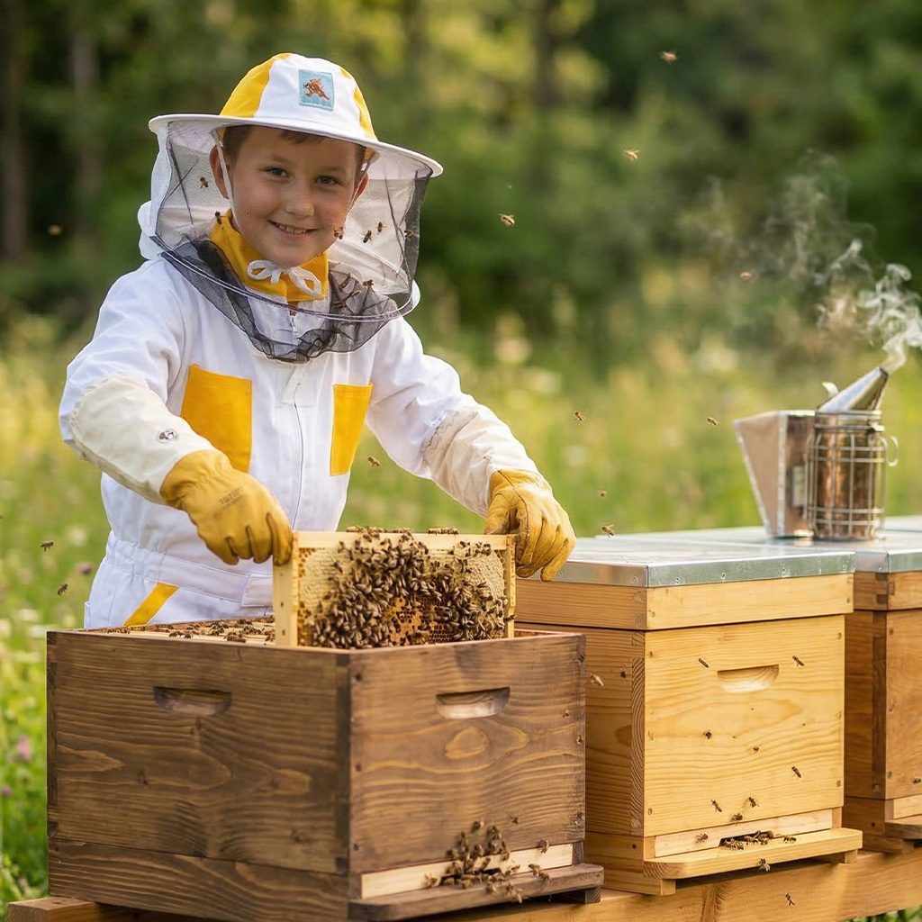 Combinaison d'apiculture pour enfant, taille: 104-164
