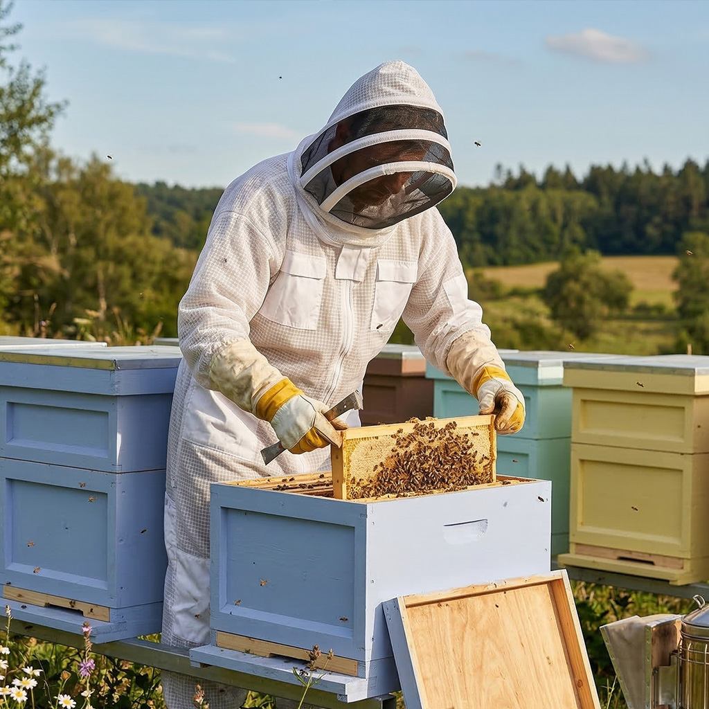 Combinaison professionnelle d'apiculture avec voile tailles: S-XXL