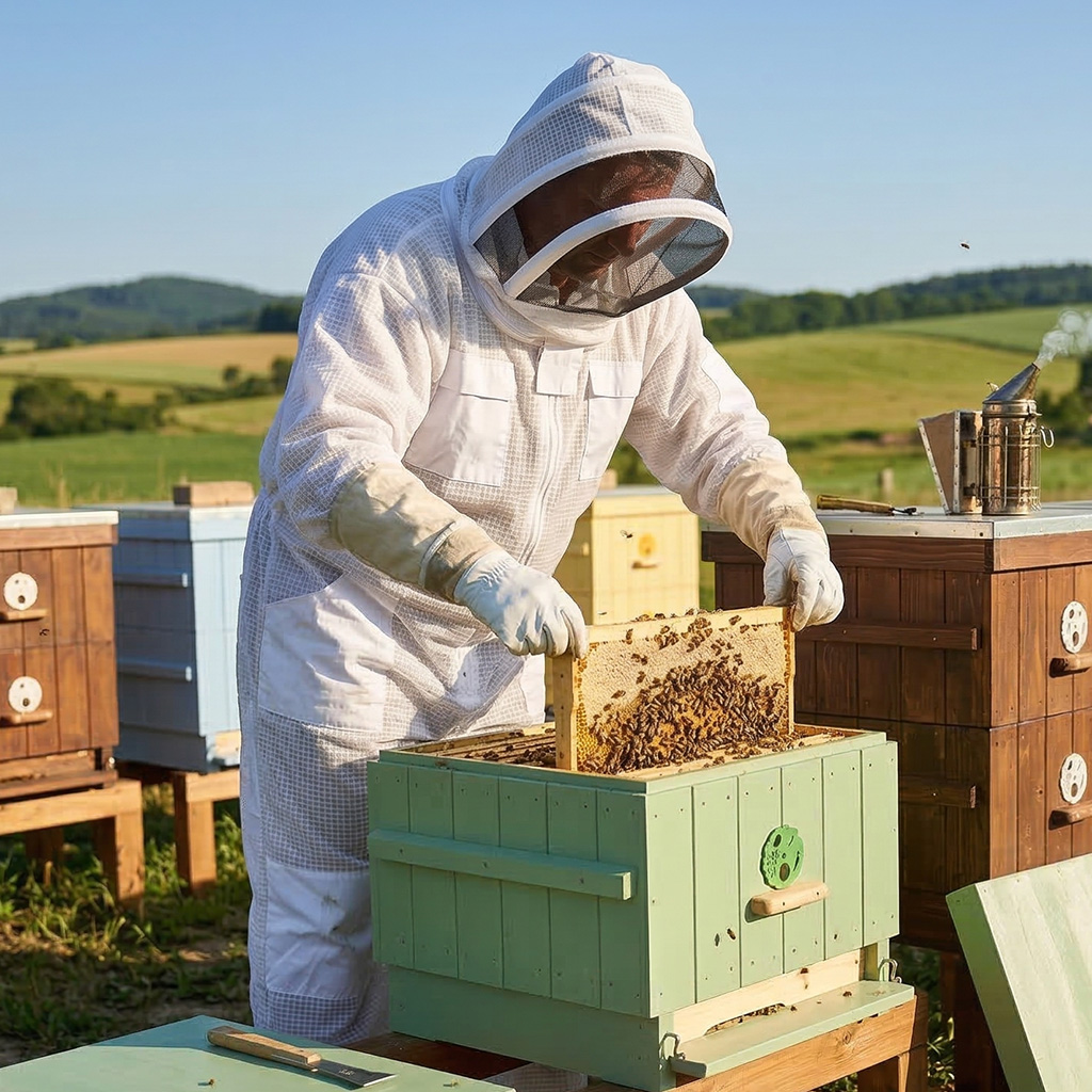 Combinaison professionnelle d'apiculture avec voile tailles: S-XXL