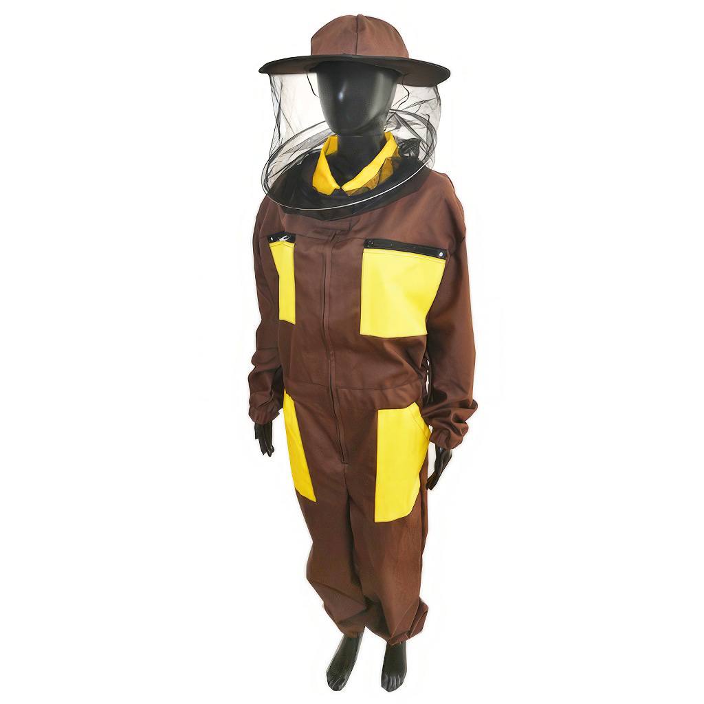 Combinaison d'apiculteur avec chapeau, marron taille: S-XXXL