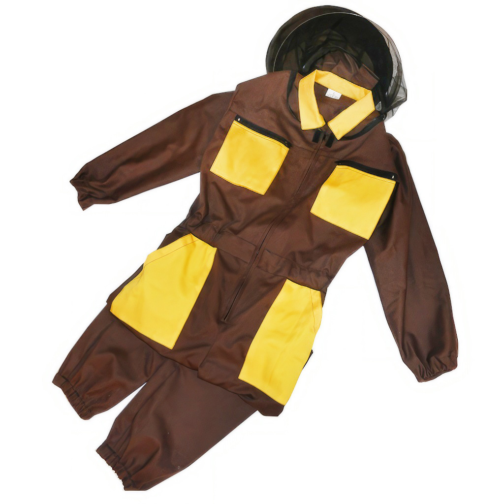 Combinaison d'apiculteur avec chapeau, marron taille: S-XXXL