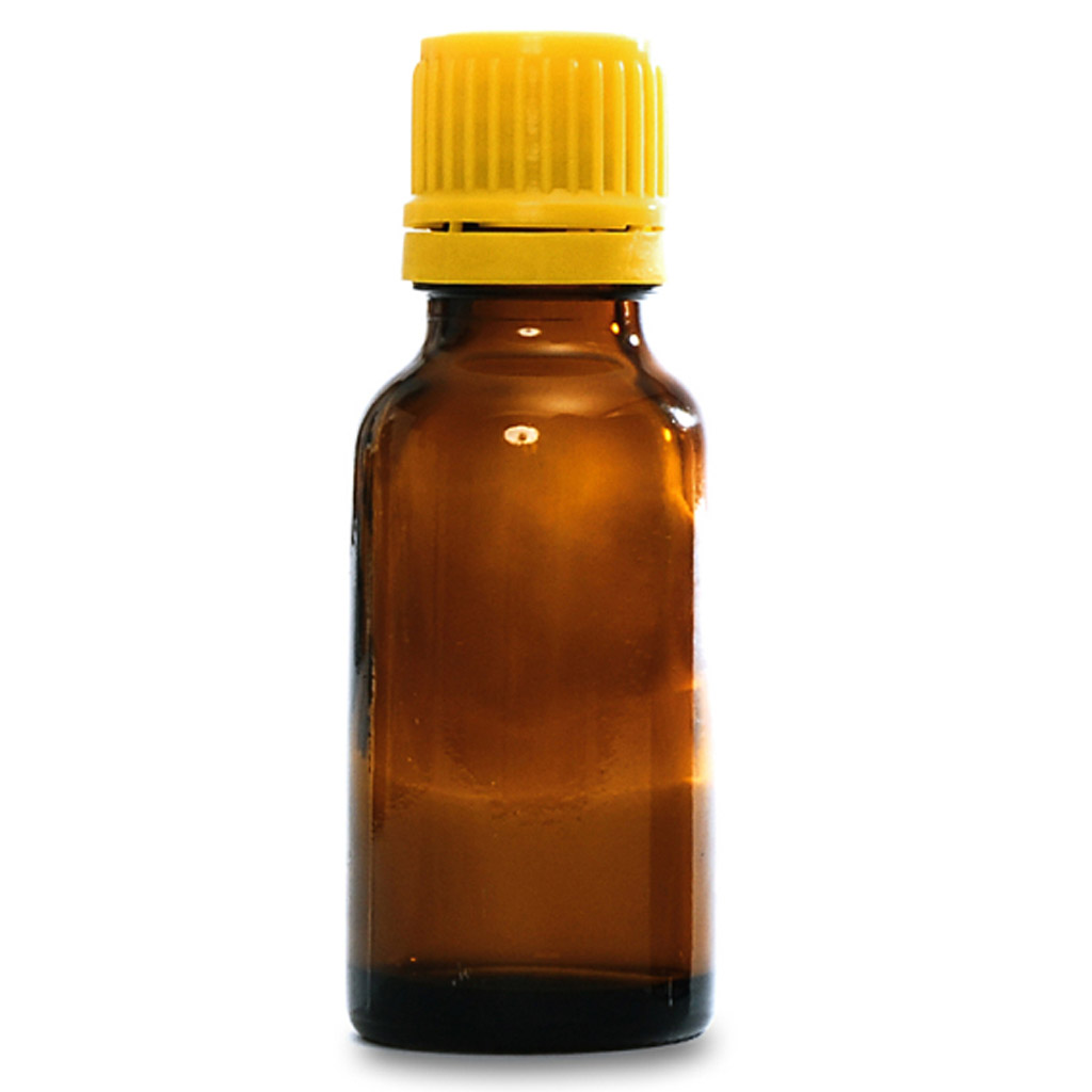Flacon en verre brun 20 ml avec compte-gouttes