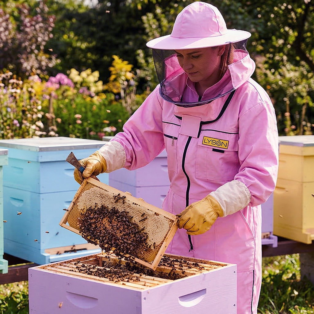 Combinaison d'apiculture avec chapeau - violette - Lysoň, tailles : S-XXXL