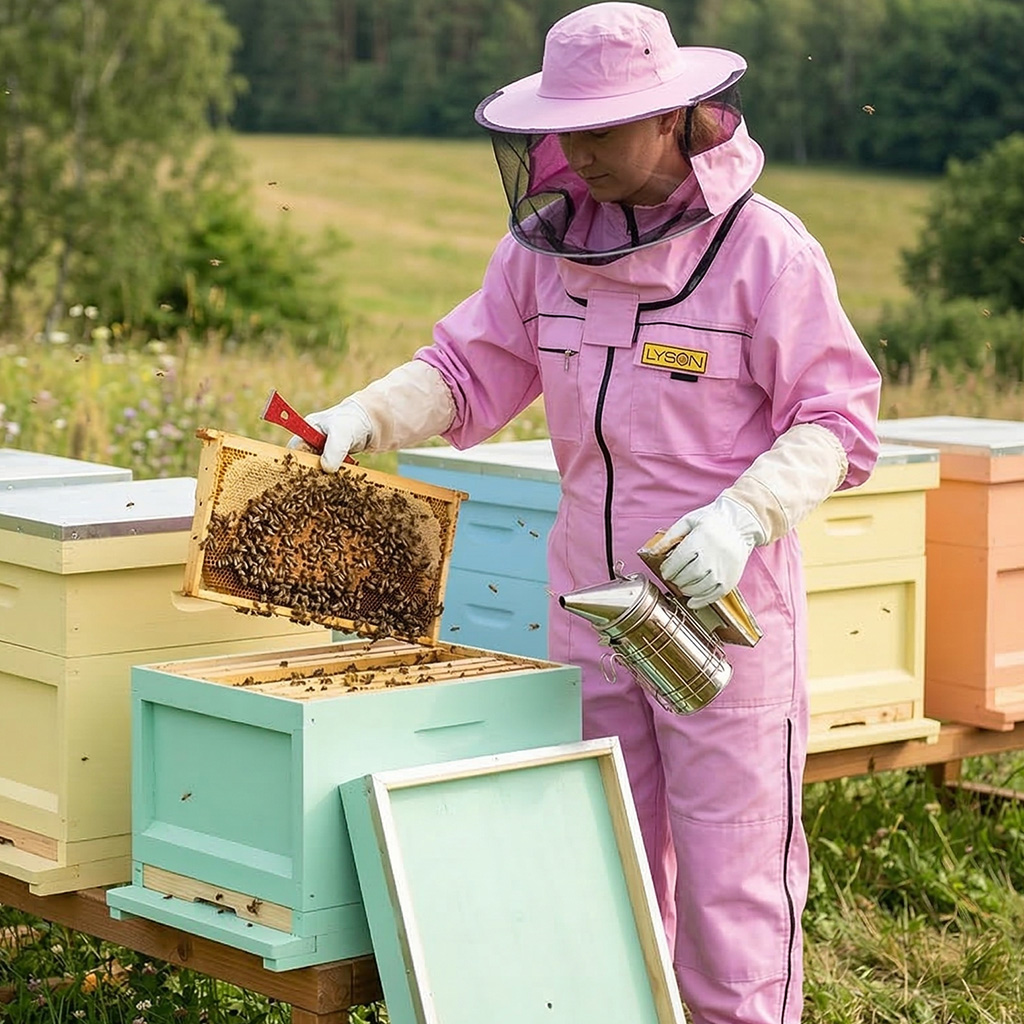 Combinaison d'apiculture avec chapeau - violette - Lysoň, tailles : S-XXXL