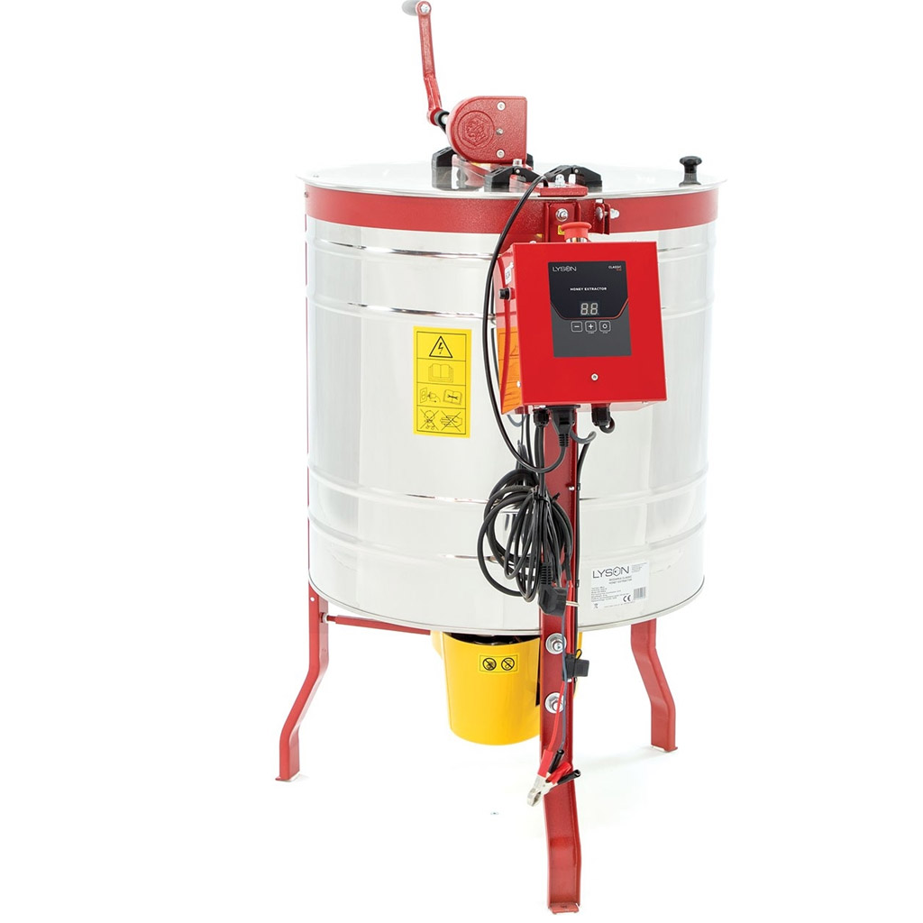 Extracteur de miel Lysoň Clasic 4 cadres manivelle + électrique 12/230V P60 PROMOTION