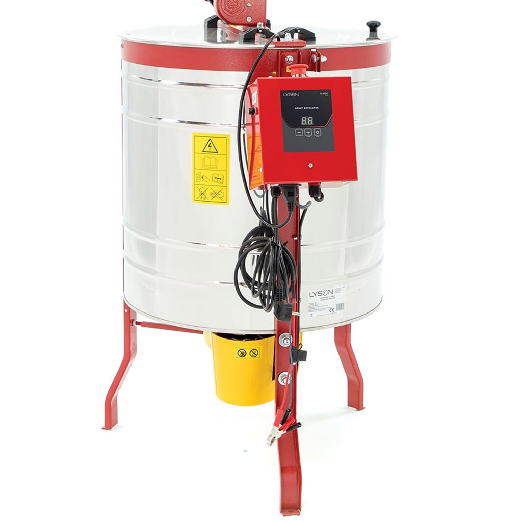 Extracteur de miel Lysoň Clasic 4 cadres manivelle + électrique 12/230V P60 PROMOTION