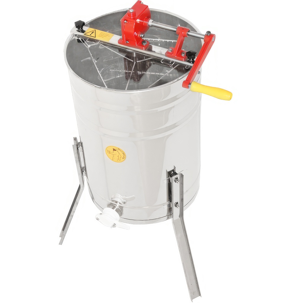 Extracteur de miel Mellarius OptiLine 3 cadres manuel avec grande manivelle et pieds P40