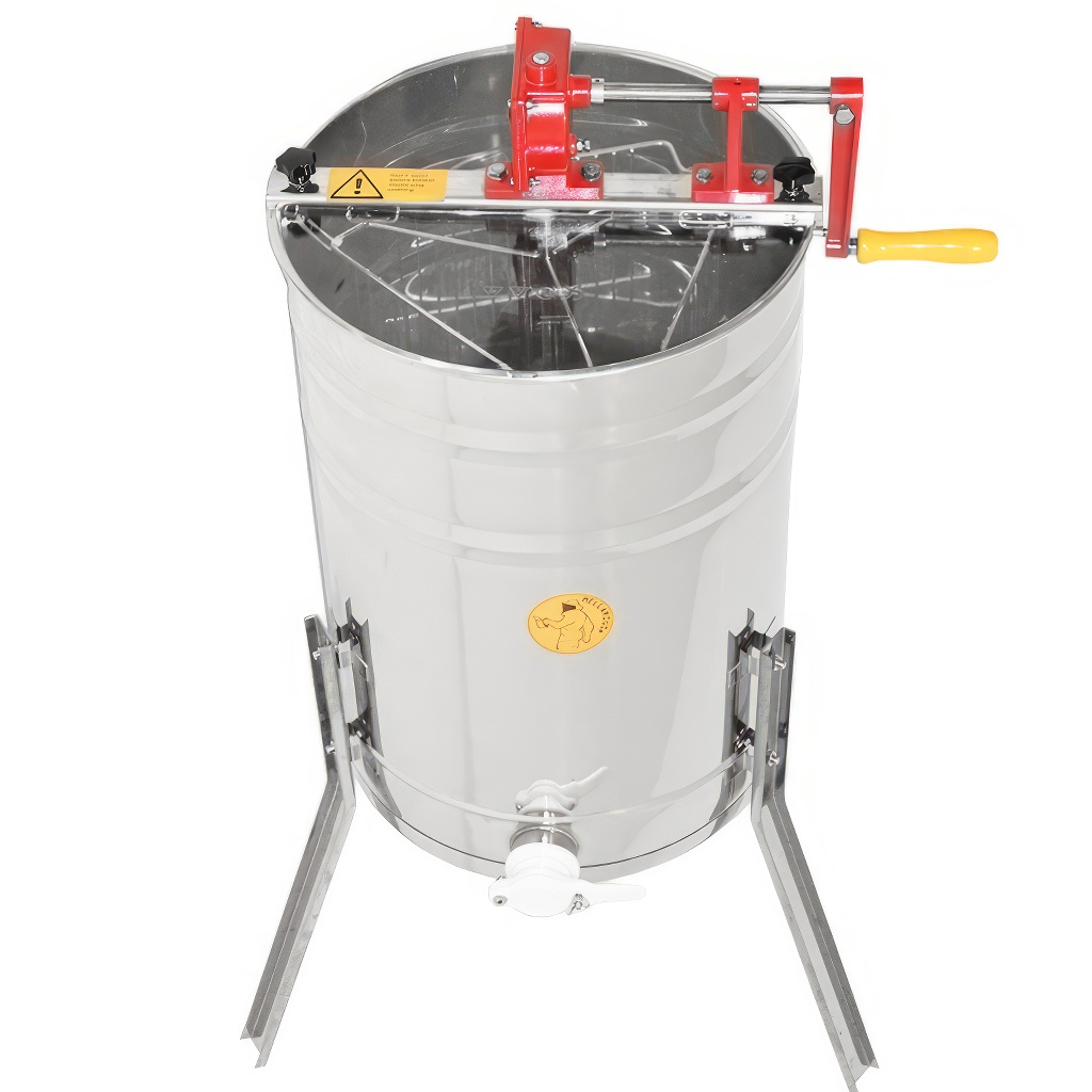 Extracteur de miel Mellarius OptiLine 3 cadres manuel avec grande manivelle et pieds P40