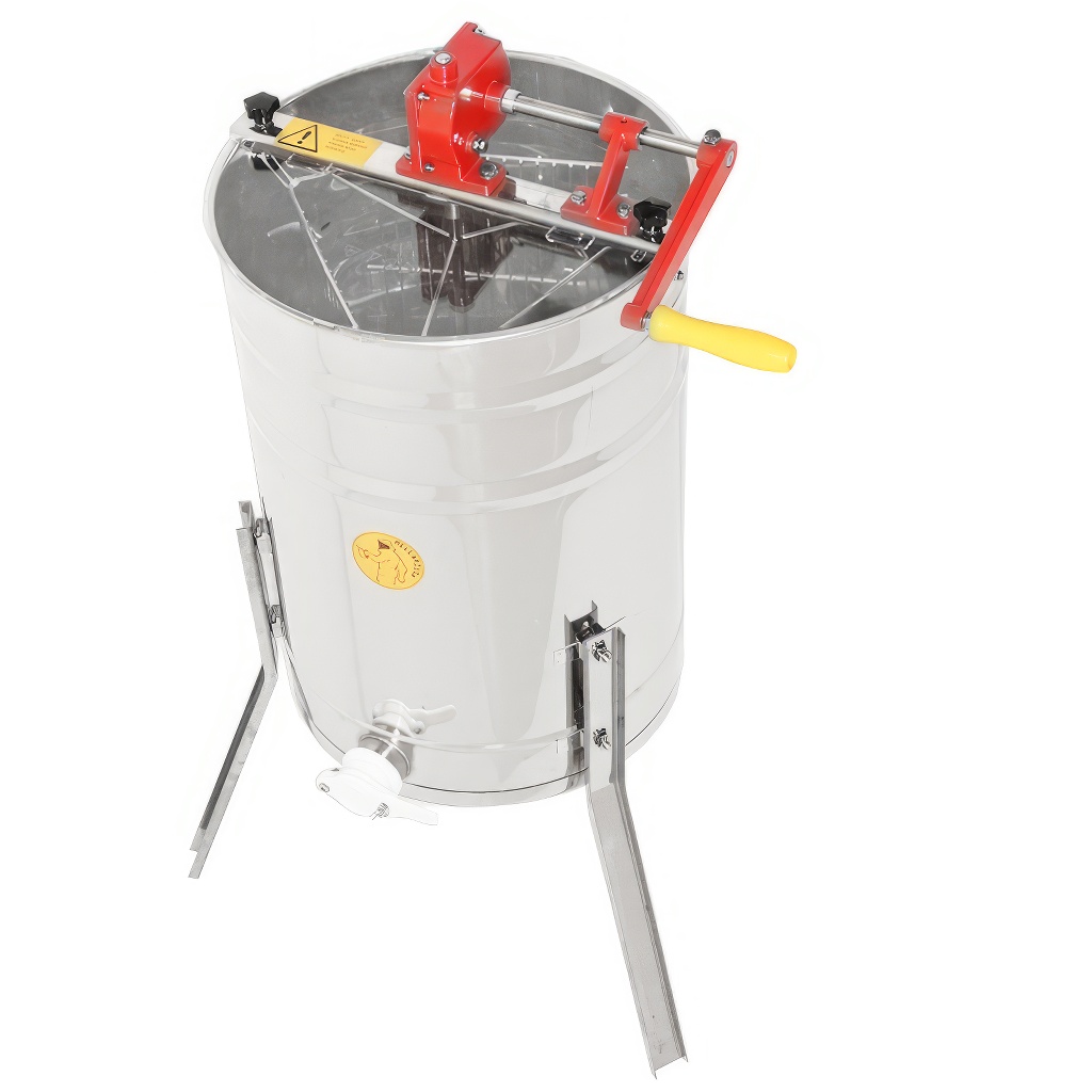 Extracteur de miel Mellarius OptiLine 3 cadres manuel avec grande manivelle et pieds P40