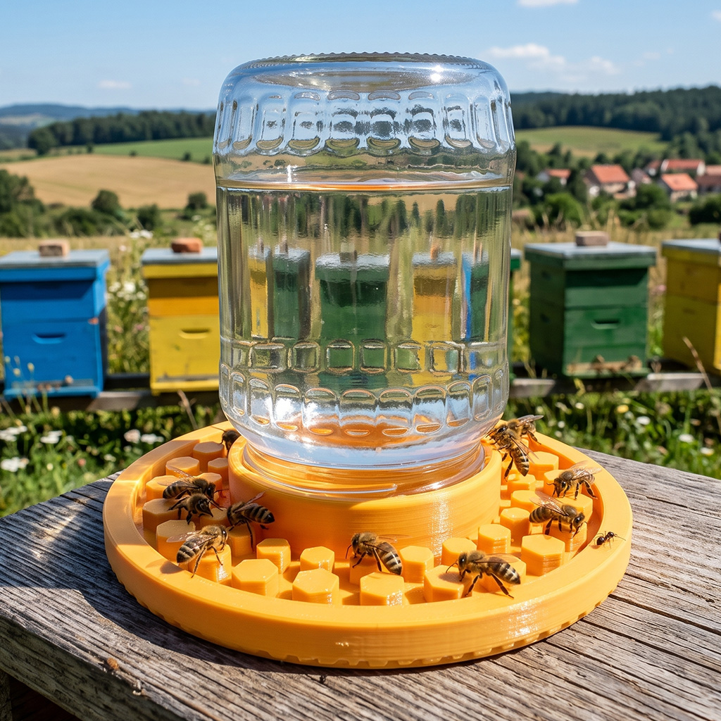 Abreuvoir pour abeilles pour petit bocal diamètre 155