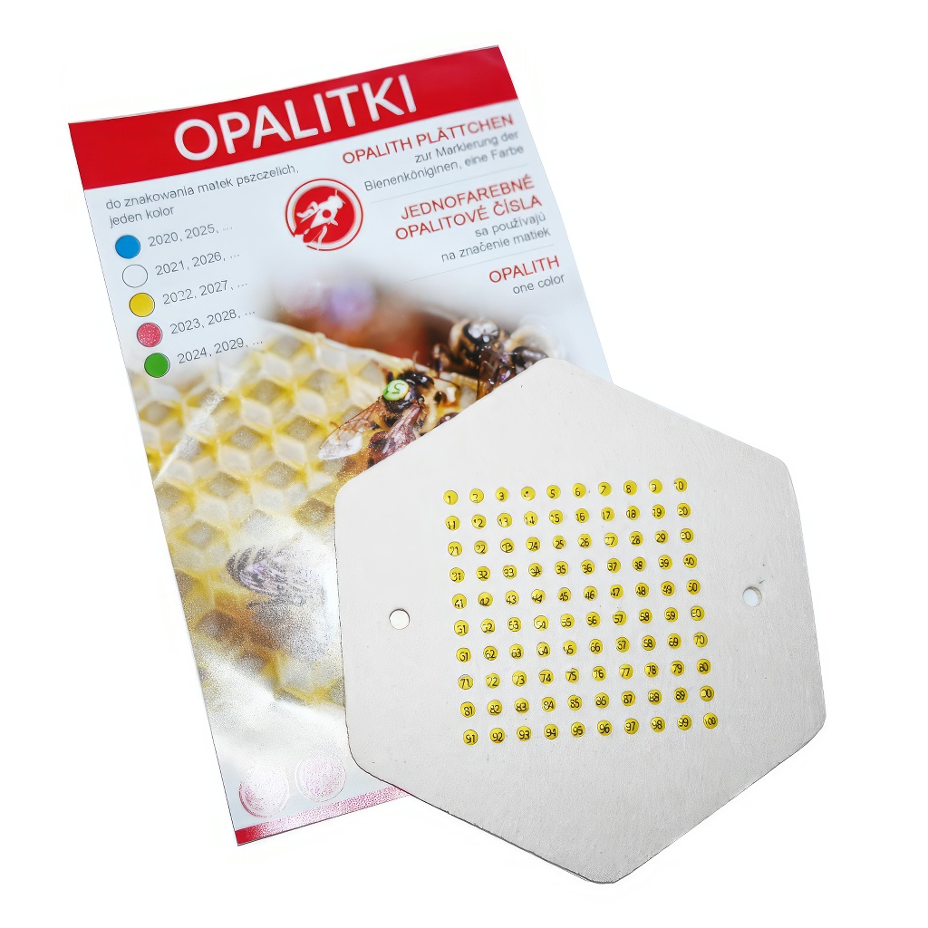 Plaquettes numérotées en opalite - 1-100 PL différentes couleurs