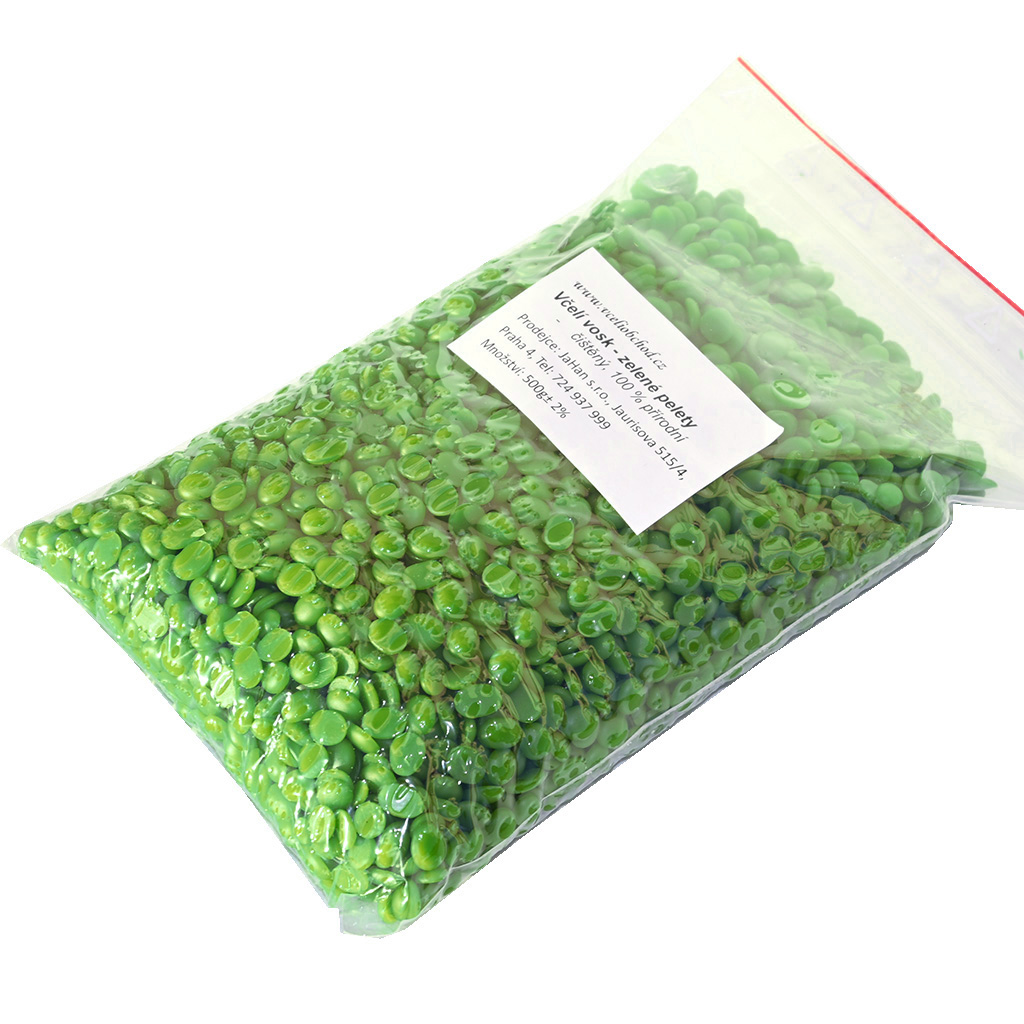 Cire d'abeille - pastilles vertes - 500 g