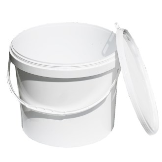 Seau à miel en plastique 21 kg blanc