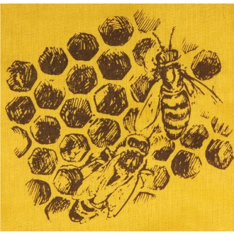 Sachet pour pot de miel ApiSina avec motif rayon de miel