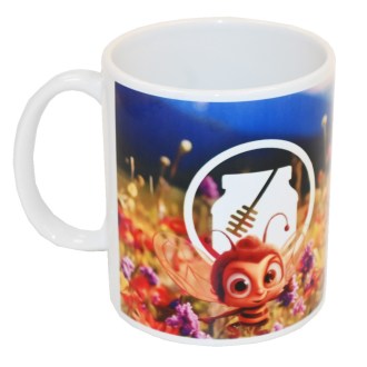 Mug avec motif enfant abeille dans une fleur