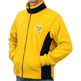 Vareuse en polaire ApiSina avec logo de rayon de miel, jaune