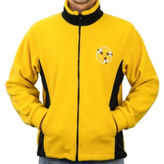 Vareuse en polaire ApiSina avec logo de rayon de miel, jaune
