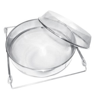Double passoire (tamis) en acier inoxydable 24 cm avec poignées DE1