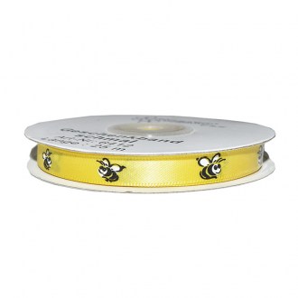 Ruban cadeau jaune 10 mm