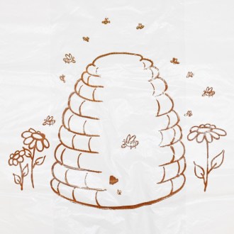 Sacs en plastique avec poignées - avec ruche - 22 x 38 cm - 200 pièces