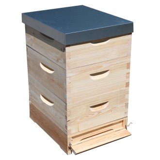 Ruche Langstroth 3 x 3/4 (185) - 10 cadres - zinc