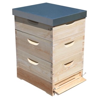 Ruche Langstroth 3 x 3/4 (185) - 10 cadres - zinc