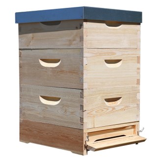 Ruche Langstroth 3 x 3/4 (185) - 10 cadres - zinc