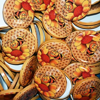 Couvercle pour pot TO 82 - Abeille Miel - 740 pièces - boîte complète