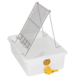 Plateau à désoperculer Mellarius - 1 cadre - bac en plastique - inox