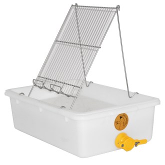 Plateau à désoperculer Mellarius - 1 cadre - bac en plastique - inox