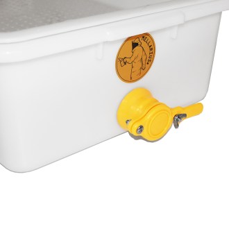 Plateau à désoperculer Mellarius - 1 cadre - bac en plastique - inox