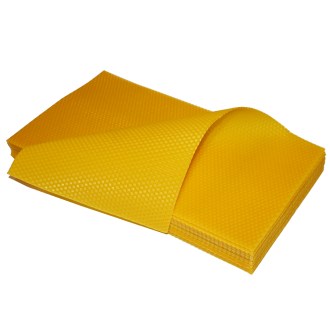 Feuilles de cire gaufrée Langstroth (232) - 420x200 mm - laminées à froid