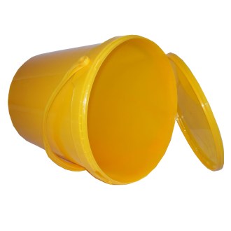 Seau à miel en plastique 25 kg jaune
